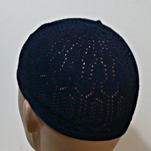 NAVY BLUE Turkish Islamic Men Knit Cotton Kufi Takke Skull Cap Muslim Prayer hat